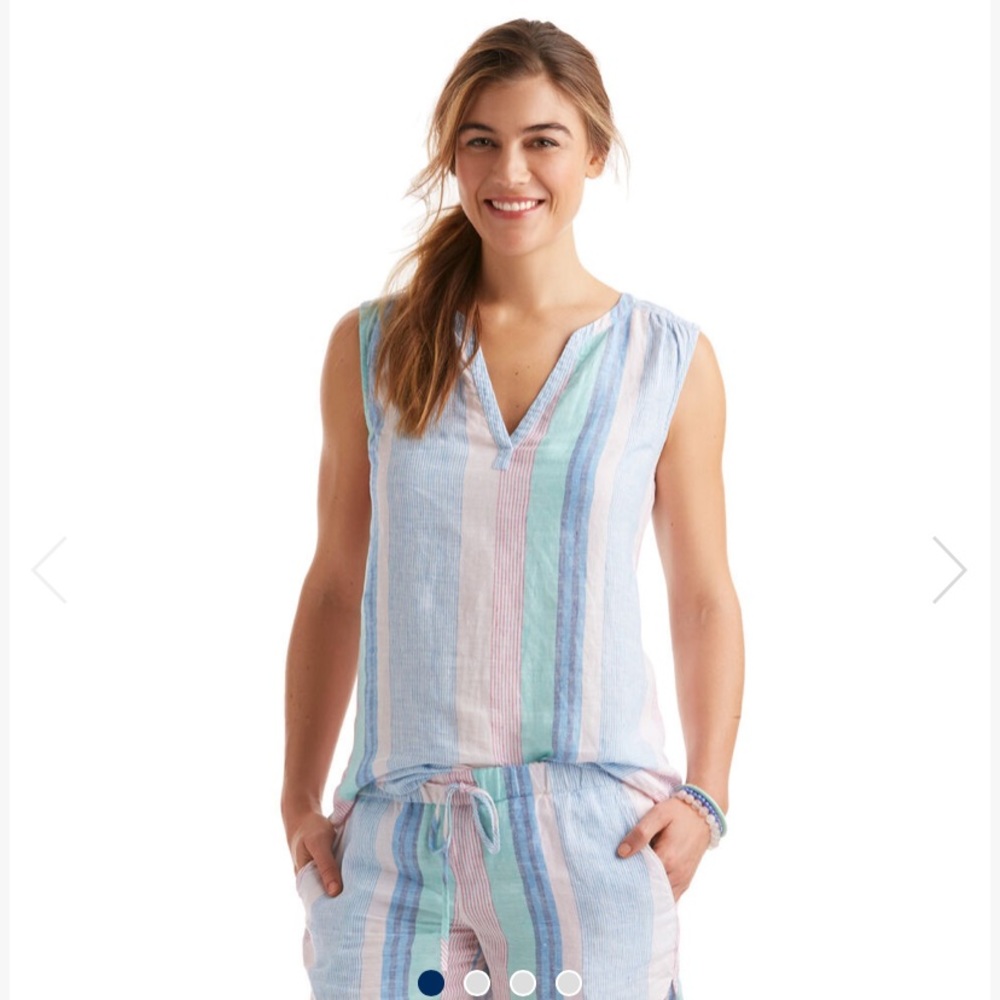 NWT Vineyard Vines Stripe Sleeveless Top Sz M